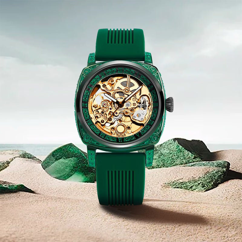 Montre Mécanique Élégante Haut de Gamme pour Femme, Style Décontracté, Texture Lumineuse