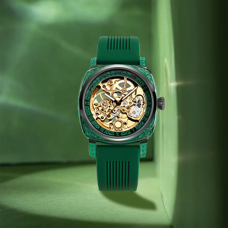 Montre Mécanique Élégante Haut de Gamme pour Femme, Style Décontracté, Texture Lumineuse