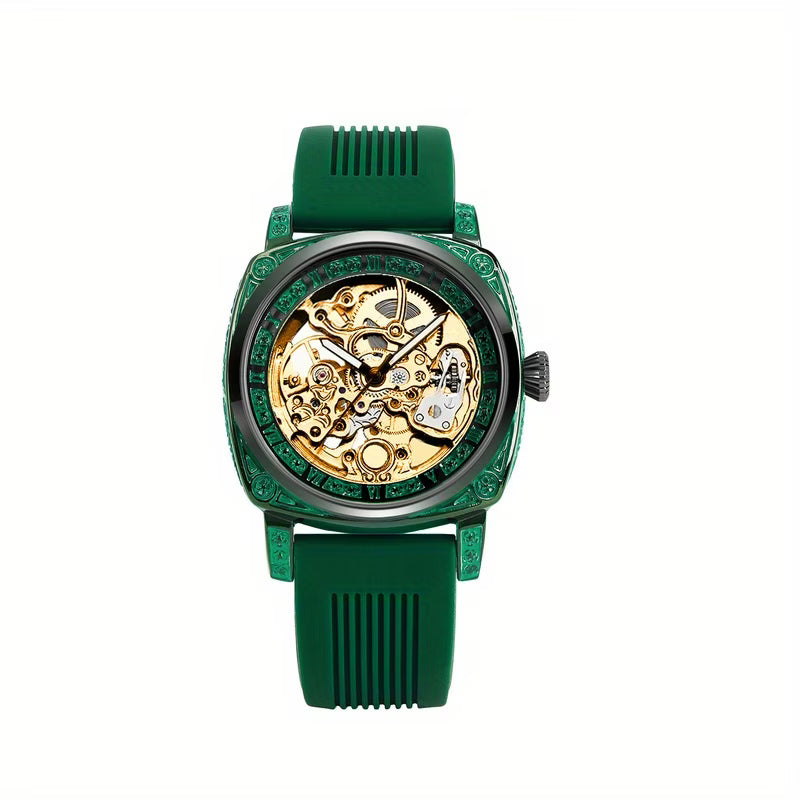 Montre Mécanique Élégante Haut de Gamme pour Femme, Style Décontracté, Texture Lumineuse