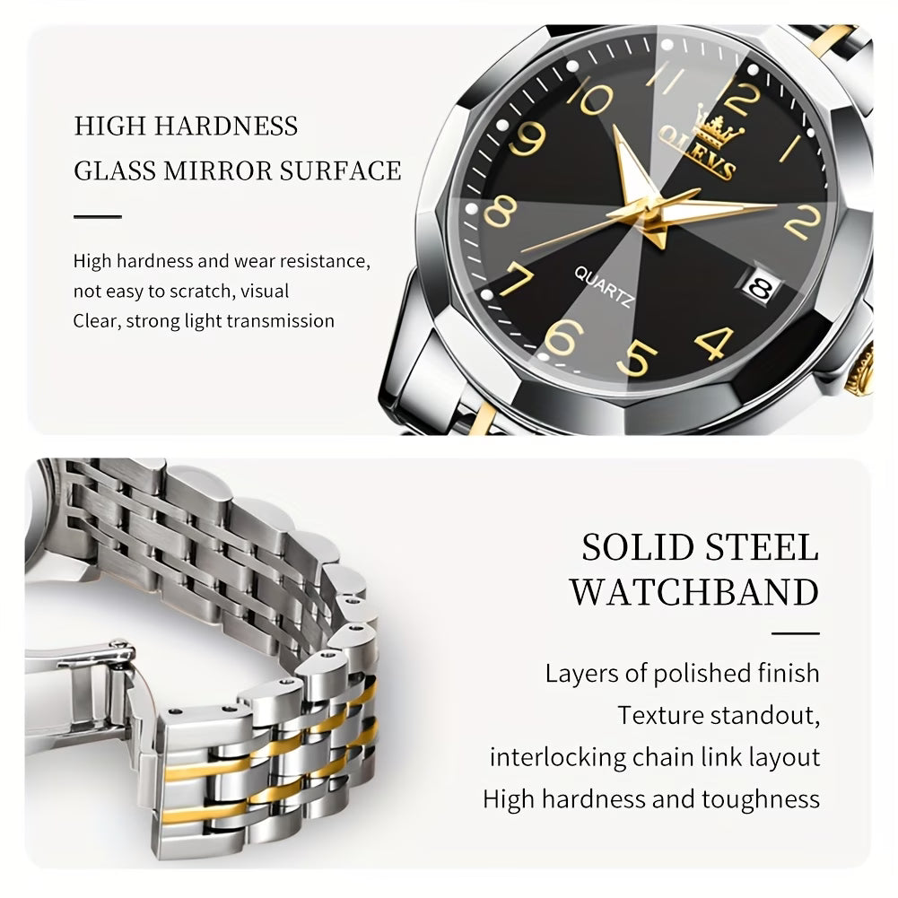 Montres pour femmes Montre à quartz analogique classique et tendance pour dames Montre élégante de luxe Petite face en acier inoxydable Lumineuse avec calendrier