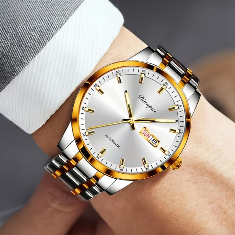 Montre mécanique automatique à remontage automatique pour femmes, sophistiquée et élégante, avec un style sportif décontracté et stylé