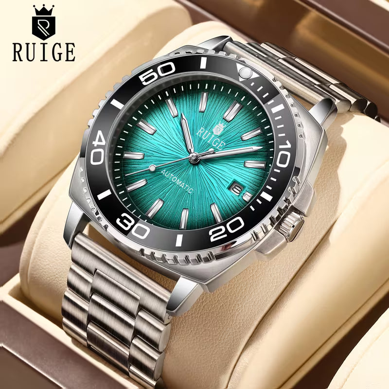 Montre mécanique automatique pour homme d'affaires, calendrier, bracelet en acier inoxydable, montre-bracelet lumineuse et à la mode pour homme