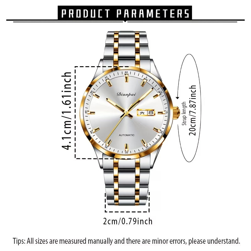 Montre mécanique automatique à remontage automatique pour femmes, sophistiquée et élégante, avec un style sportif décontracté et stylé
